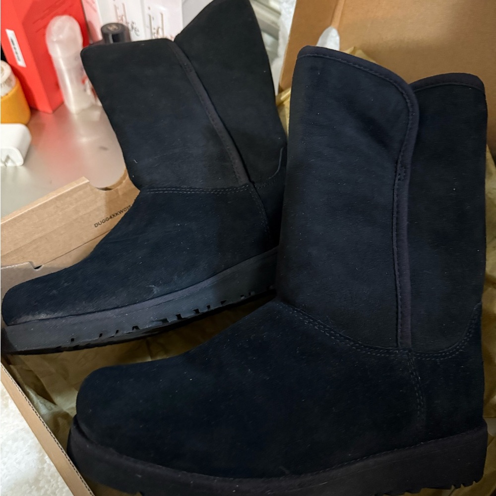 UGG Amie black suede boots